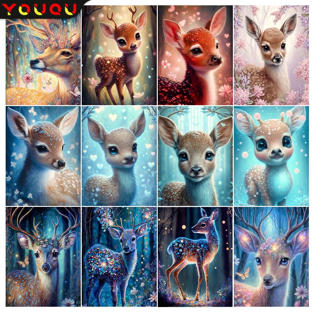 YOUQU Animal Diamond Painting 5D Deer Diamond Embroidery Cross Stitch Kit DIY Mosaic Picture Cute Home Decoration Gift
YOUQU Animal Diamond Painting 5D Deer Diamond Embroidery Cross Stitch Kit DIY Mosaic Picture Cute Home Decoration Gift