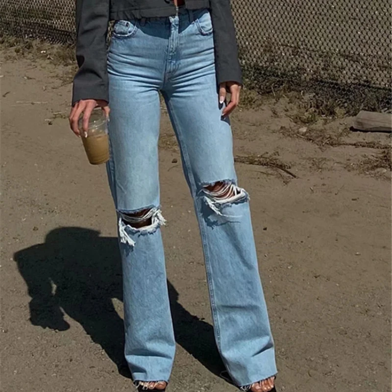 Summer Women Ripped Jeans Casual Streetwear Slouchy Pantalon Vintage Mujer Boyfriend Jeans for Women Clothing Denim Trousers
Summer Women Ripped Jeans Casual Streetwear Slouchy Pantalon Vintage Mujer Boyfriend Jeans for Women Clothing Denim Trousers