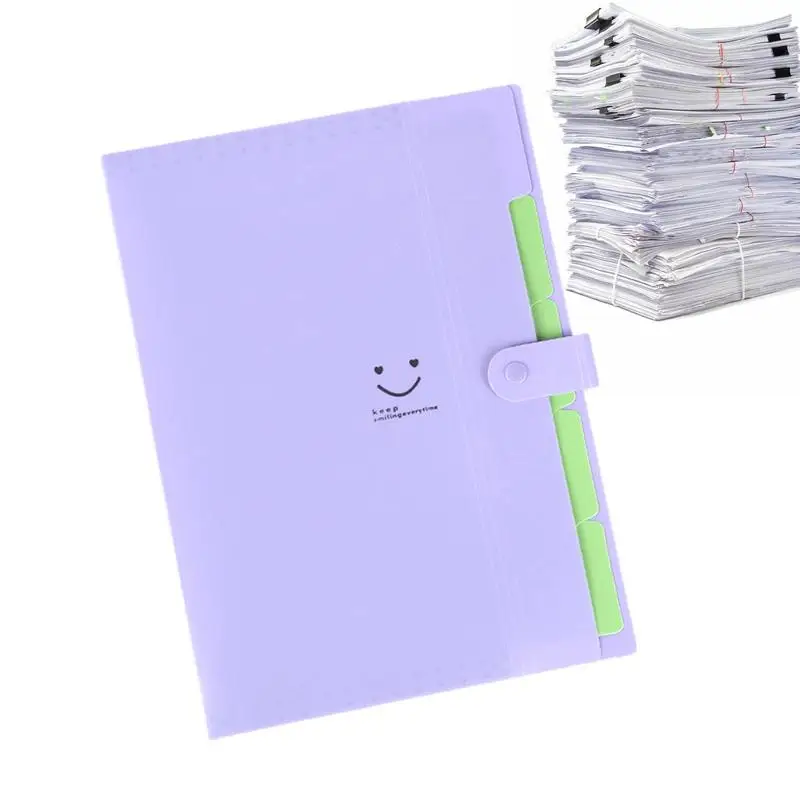 

Expandable Folder Divided A4 Expandable Waterproof Document Holder Space-Saving File Organiser With Large Capacity Dustproof