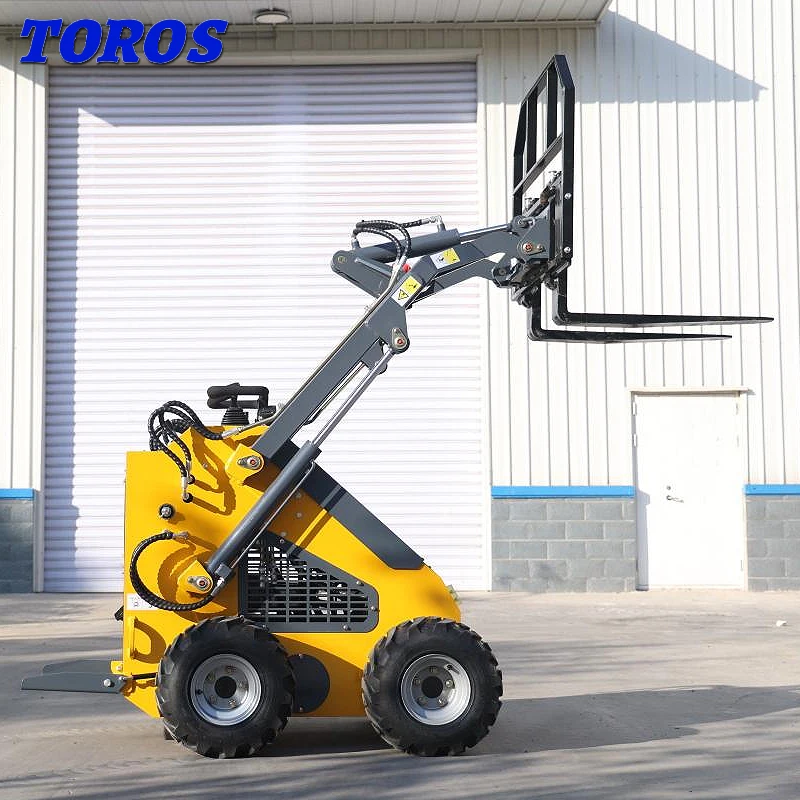 

Free Shipping !!! Small Cheap Skid Steer Diesel Loader With Bucket Different Attachment Skidsteer Bagger Mini forklift