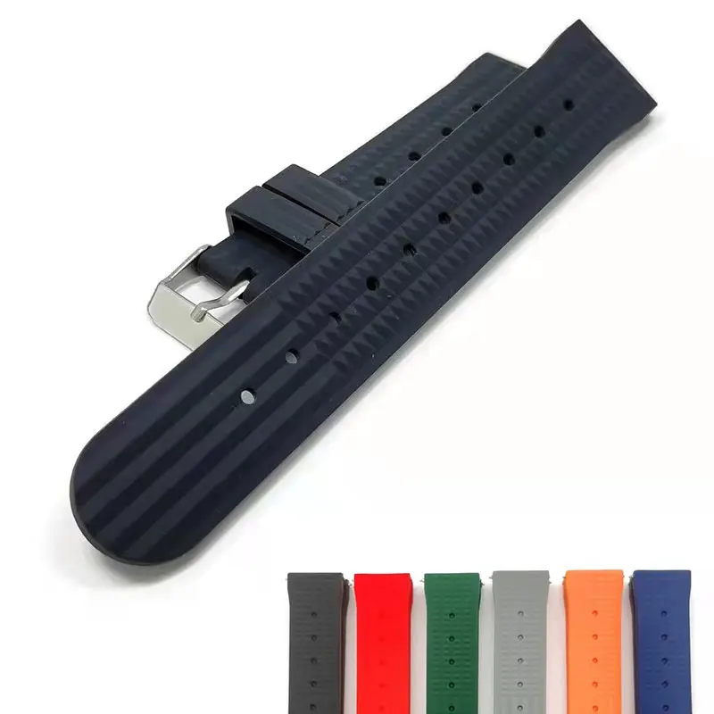 Ремешок силиконовый водонепроницаемый для Seiko/Samsung/Huawei, спортивный резиновый быстросъемный браслет для мужских часов для дайвинга, 20 мм/22 мм 
Ремешок силиконовый водонепроницаемый для Seiko/Samsung/Huawei, спортивный резиновый быстросъемный браслет для мужских часов для дайвинга, 20 мм/22 мм