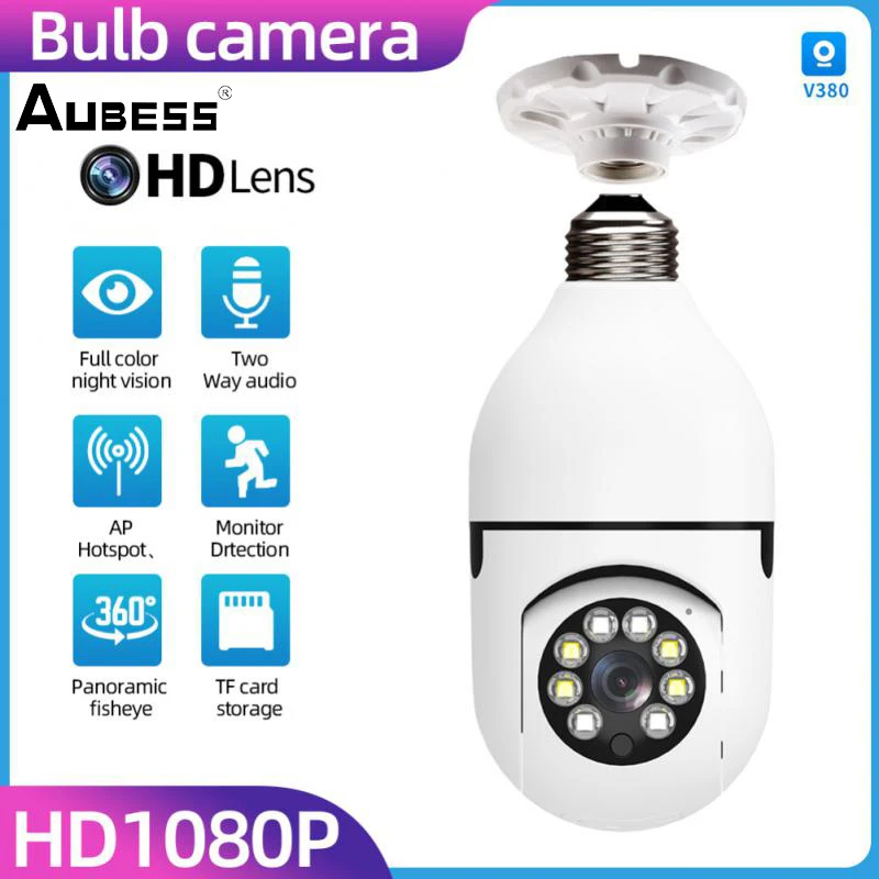 HD1080P Wireless Wifi Camera 360° Panoramic Camera PTZ IP Camera Night Light Security Protection Motion Detection E27 Bulb New
HD1080P Wireless Wifi Camera 360° Panoramic Camera PTZ IP Camera Night Light Security Protection Motion Detection E27 Bulb New