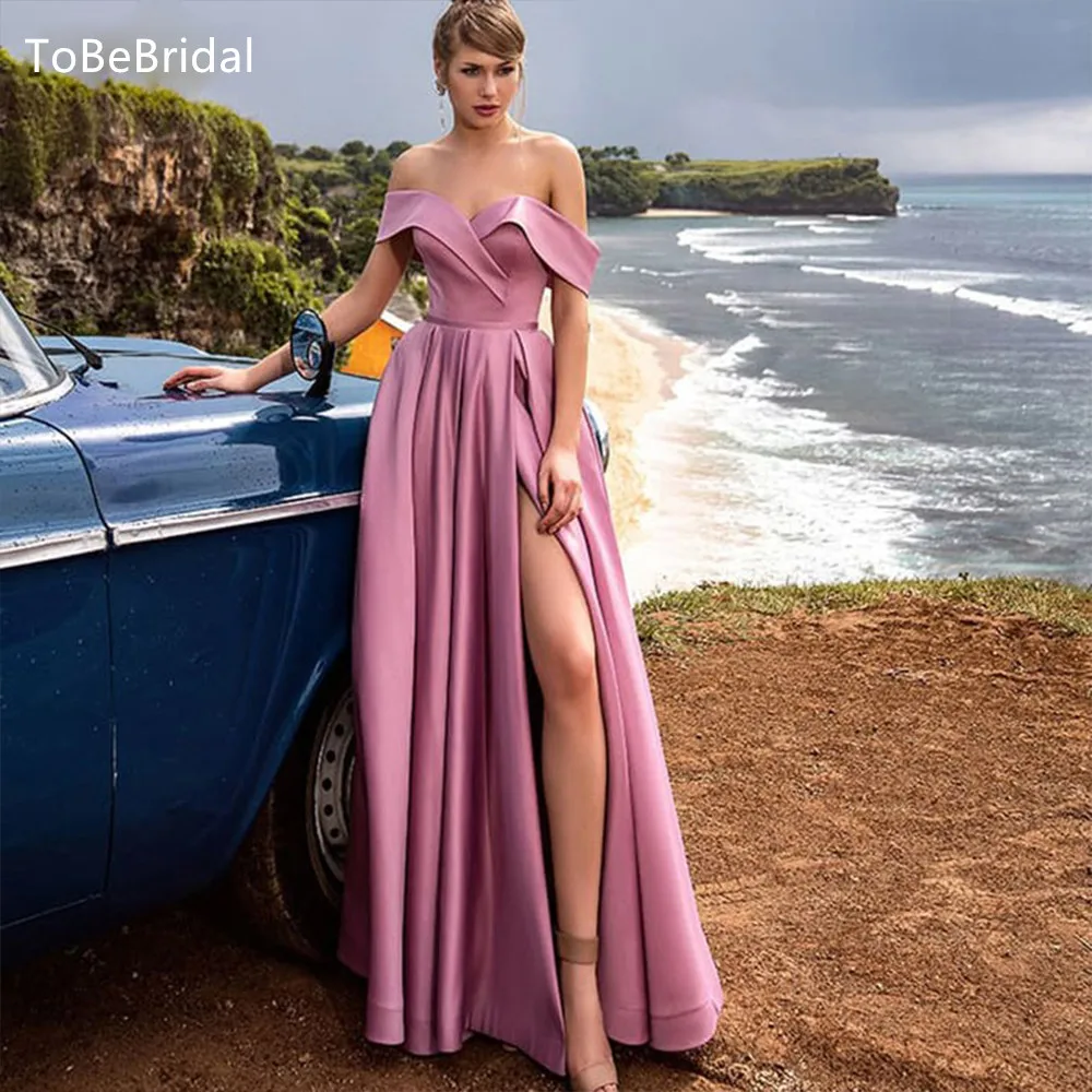 Elegant Women's Off Shoulder Evening Dress Soft Satin Side Slotted High Waist Party Dress Formal Occasion Wedding Prom Dress
Elegant Women's Off Shoulder Evening Dress Soft Satin Side Slotted High Waist Party Dress Formal Occasion Wedding Prom Dress