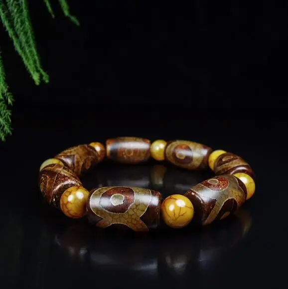Three Eyed Dzi Beads Tibetan Agate Bracelet Men Healing Gemstone Jewelry Tibetan Buddhism Old Dzi Bead Lucky Amulet Bracelets
Three Eyed Dzi Beads Tibetan Agate Bracelet Men Healing Gemstone Jewelry Tibetan Buddhism Old Dzi Bead Lucky Amulet Bracelets