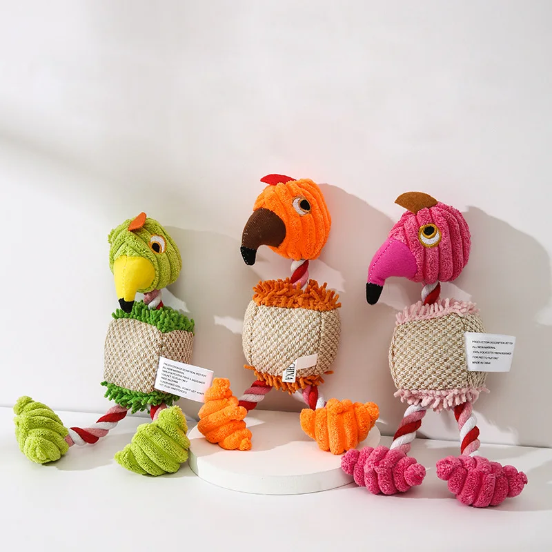 Cute Flamingo Plush Small Large Dogs Squeak Toy Cotton Rope Bite Resistant Puppy Toys Funny Accompany Pets Accessories
Cute Flamingo Plush Small Large Dogs Squeak Toy Cotton Rope Bite Resistant Puppy Toys Funny Accompany Pets Accessories