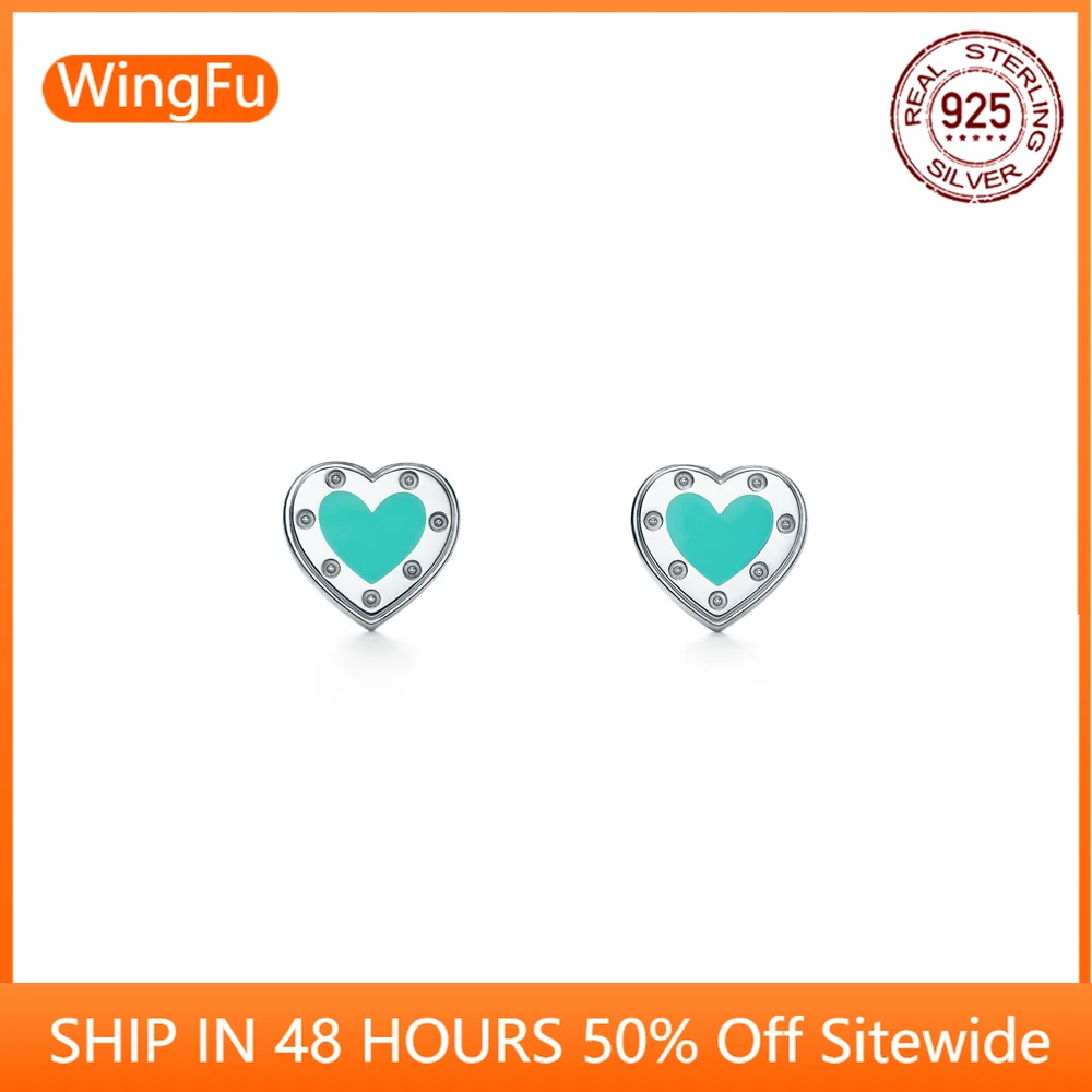 women blue love earrings 925 thick silver bottom electroplating jewelry fashion luxury brand couple gift new
women blue love earrings 925 thick silver bottom electroplating jewelry fashion luxury brand couple gift new