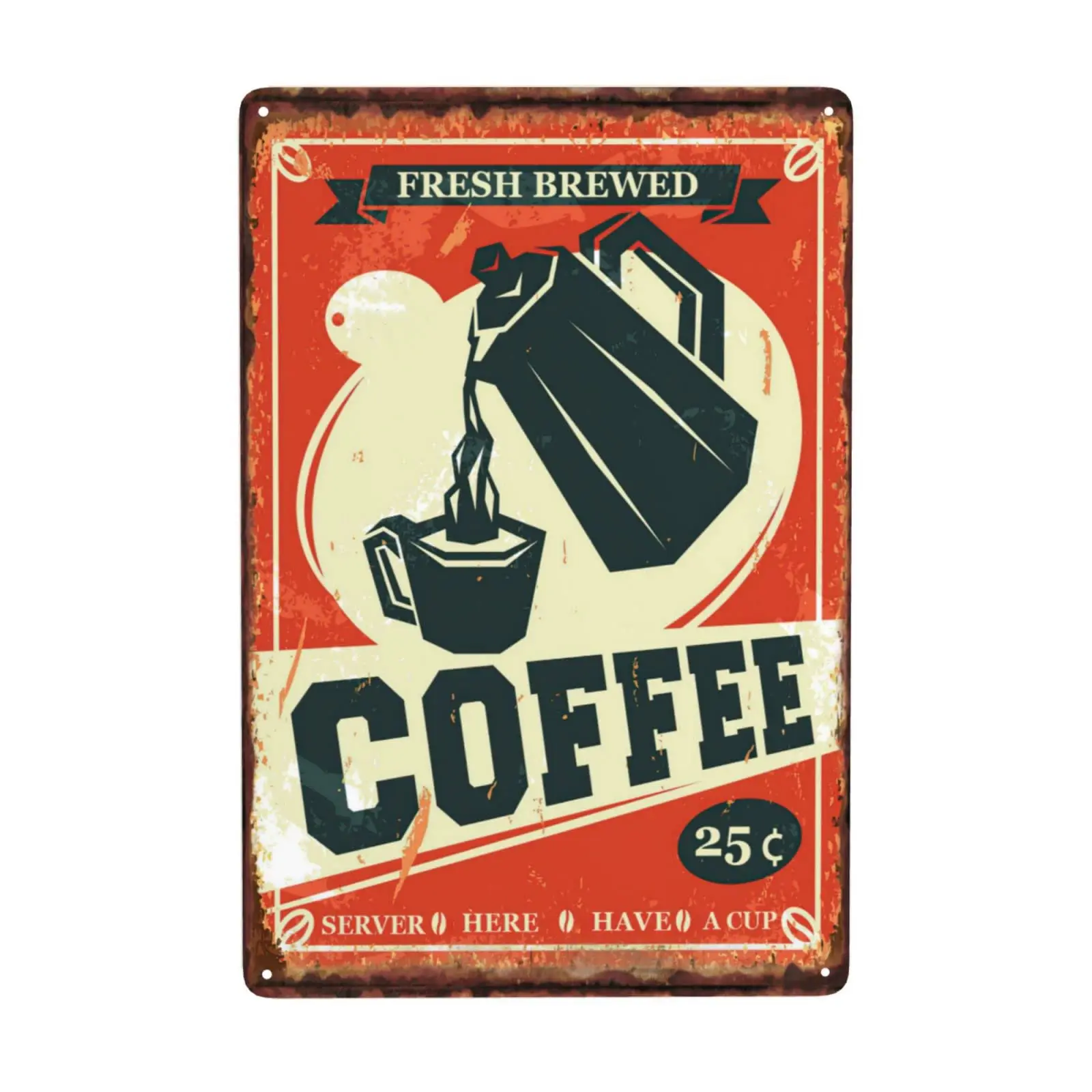 Fresh Brewed Coffee Served Here Have A Cup Metal Signs Retro Wall Signs Plaque Poster Art Decoration Vintage Bar Cafe Garage
Fresh Brewed Coffee Served Here Have A Cup Metal Signs Retro Wall Signs Plaque Poster Art Decoration Vintage Bar Cafe Garage