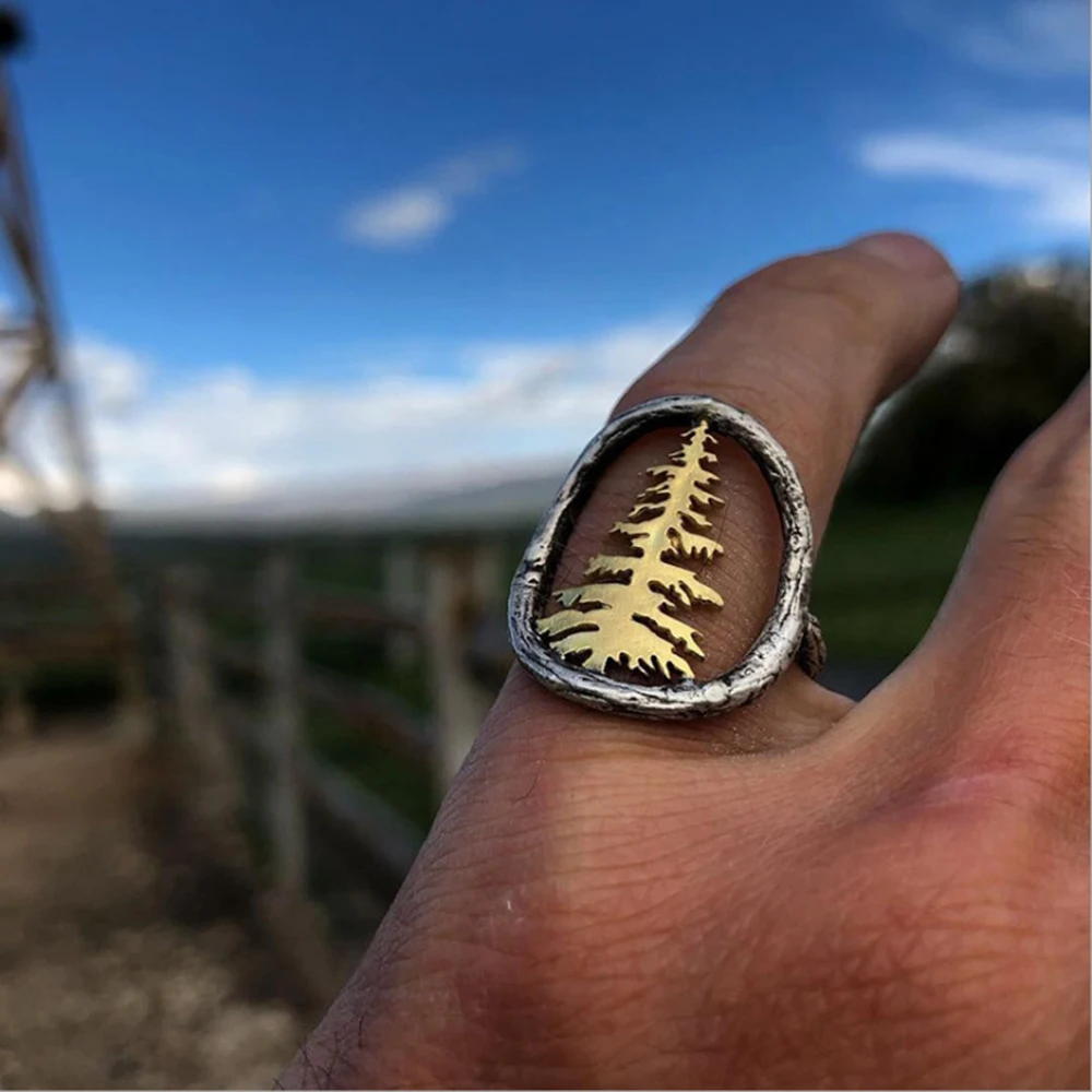 Antique Creative Design Pine Tree Ring Vintage Personality Hollow Out Ring Holiday Party Jewelry Gifts
Antique Creative Design Pine Tree Ring Vintage Personality Hollow Out Ring Holiday Party Jewelry Gifts