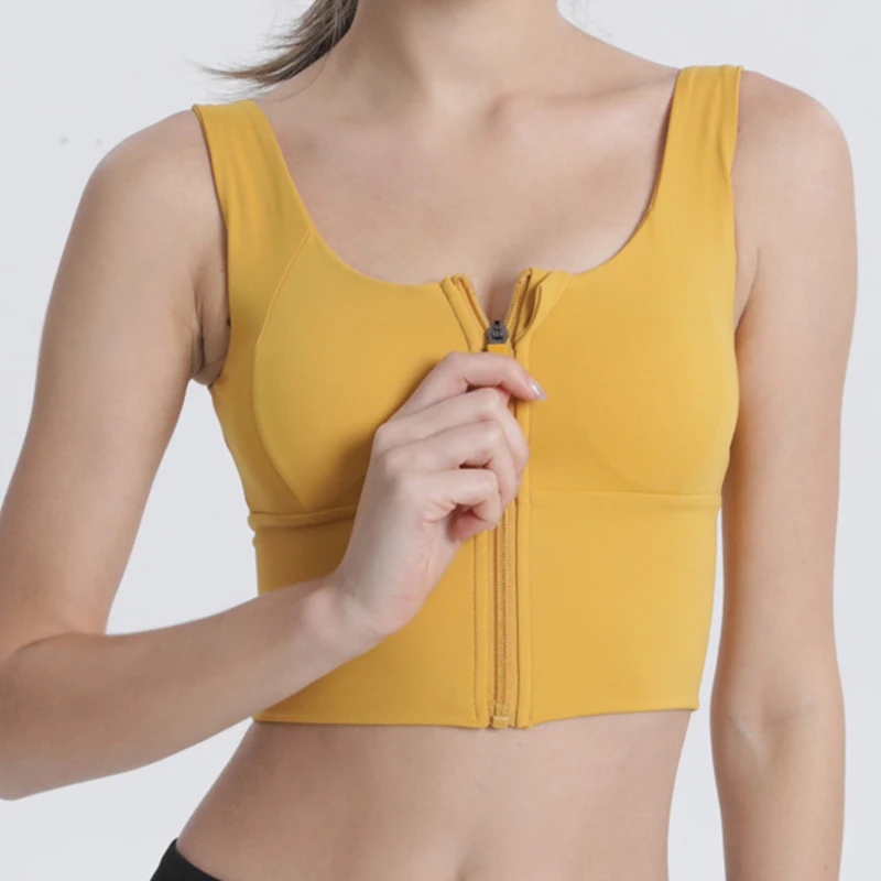 Bauhinia Women's Shockproof Front Zipper Sports Bras Solid Colors Wide Shoulder Srrap Yoga Bra Woman Gym Workout Crop Top
Bauhinia Women's Shockproof Front Zipper Sports Bras Solid Colors Wide Shoulder Srrap Yoga Bra Woman Gym Workout Crop Top