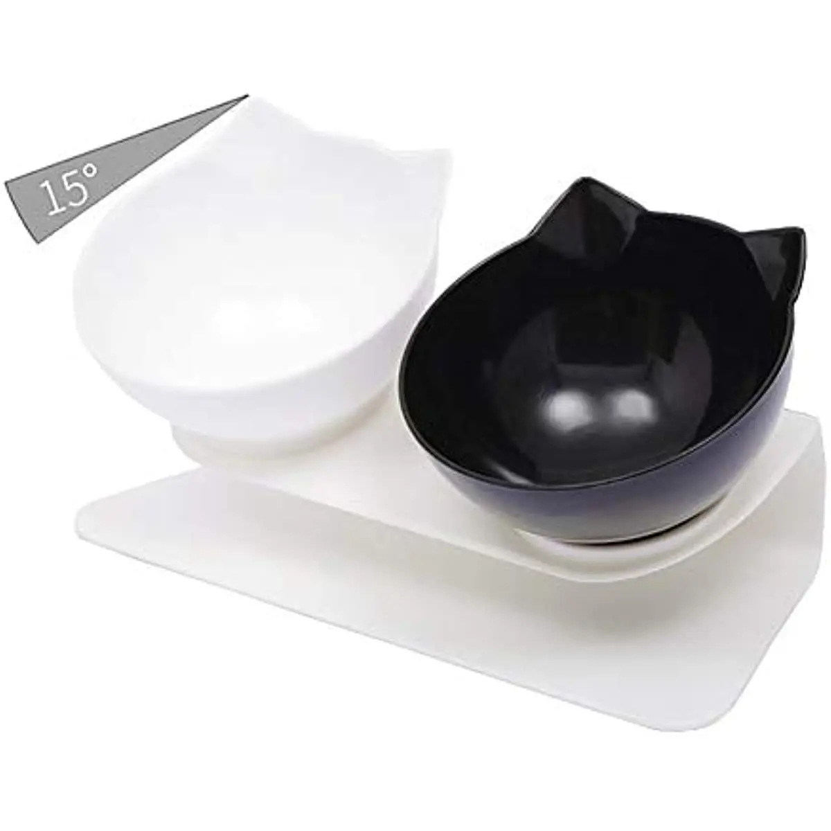 Luck Dawn Double Elevated Cat Bowls with Raised Stand, 15 Tilted cat Bowl Design Neck Guard Stand Raised Pet Feeder Bowl
Luck Dawn Double Elevated Cat Bowls with Raised Stand, 15 Tilted cat Bowl Design Neck Guard Stand Raised Pet Feeder Bowl