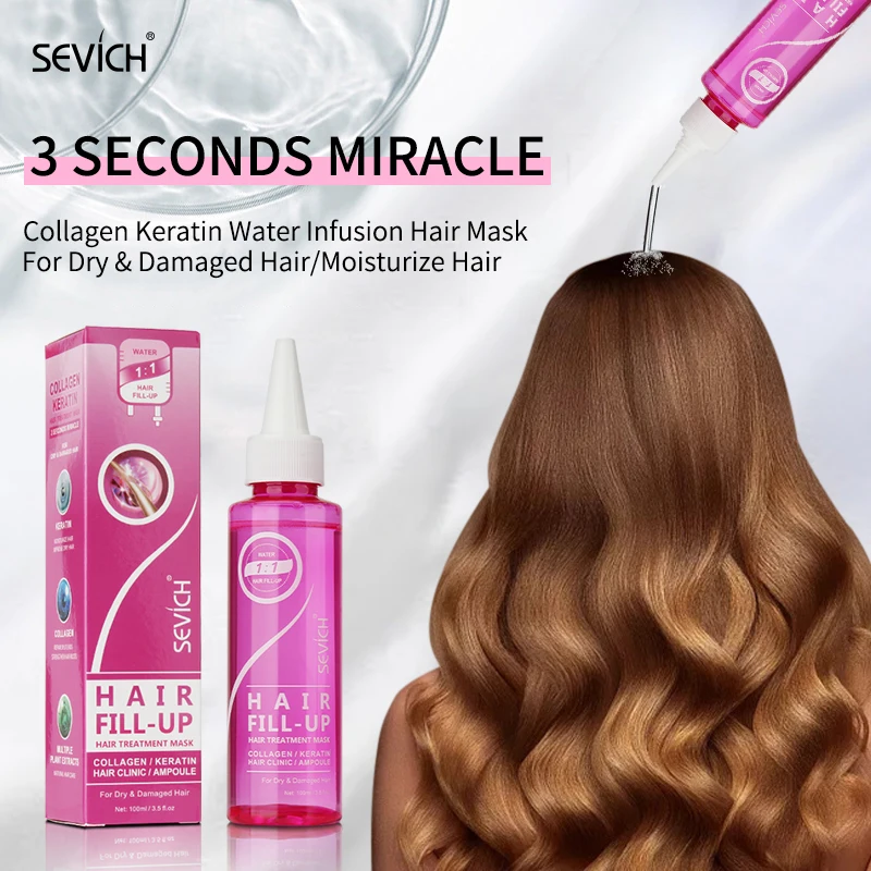 Sevich 3-second Keratin Water Infusion Hair Mask Make Hair Soft Smoothing Deep Repair Frizz Damage Hair Scalp Treatment 100ml
Sevich 3-second Keratin Water Infusion Hair Mask Make Hair Soft Smoothing Deep Repair Frizz Damage Hair Scalp Treatment 100ml