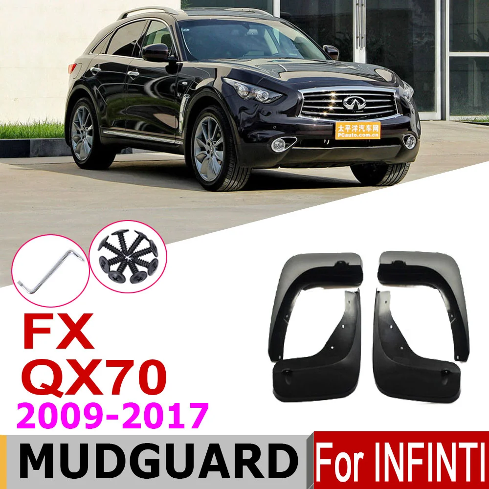 

Автомобильный брызговик для Infiniti QX70 FX Infiniti FX35 FX37 FX50 2017 ~ 2009, брызговик, брызговики, аксессуары 2016