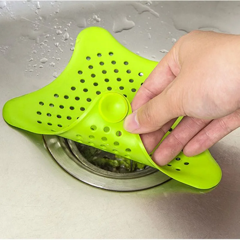 Silicone Star Shape Kitchen Sink Strainer Shower Drain Hair Catcher Anti-Clogging Floor Sink FilterKitchen Bathroom Accessories
Silicone Star Shape Kitchen Sink Strainer Shower Drain Hair Catcher Anti-Clogging Floor Sink FilterKitchen Bathroom Accessories