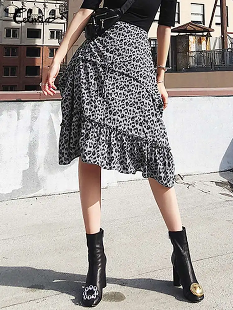 Celmia Women Fashion Tiered Short Skirt Sexy Ruffled Hem Leopard Printing High Waist Knee-length Skirts 2023 Summer Streetwear
Celmia Women Fashion Tiered Short Skirt Sexy Ruffled Hem Leopard Printing High Waist Knee-length Skirts 2023 Summer Streetwear