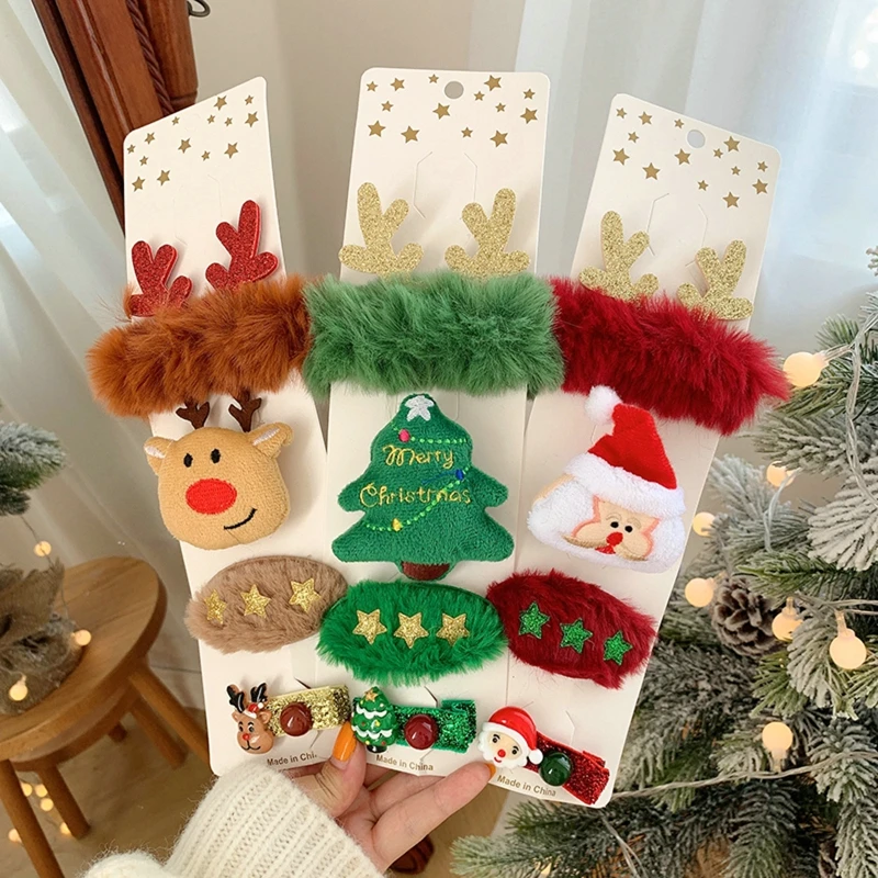 4pcs Cute New Christmas Plush Hair Ropes Santa Claus Brooch Xmas Tree Hair Clips Elk Hair Scrunchies Clips Hairpins Accessory
4pcs Cute New Christmas Plush Hair Ropes Santa Claus Brooch Xmas Tree Hair Clips Elk Hair Scrunchies Clips Hairpins Accessory