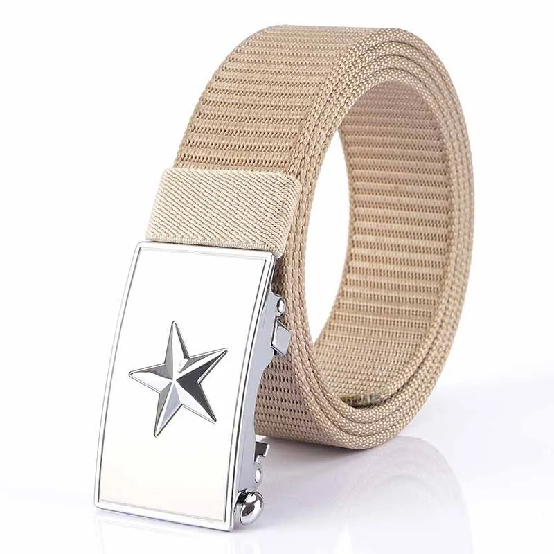 Men&women Nylon Belt Luxury Star Metal Automatic Buckle Belts for Men Fashion Jeans Waistband Casual Canvas Male Strap
Men&women Nylon Belt Luxury Star Metal Automatic Buckle Belts for Men Fashion Jeans Waistband Casual Canvas Male Strap
