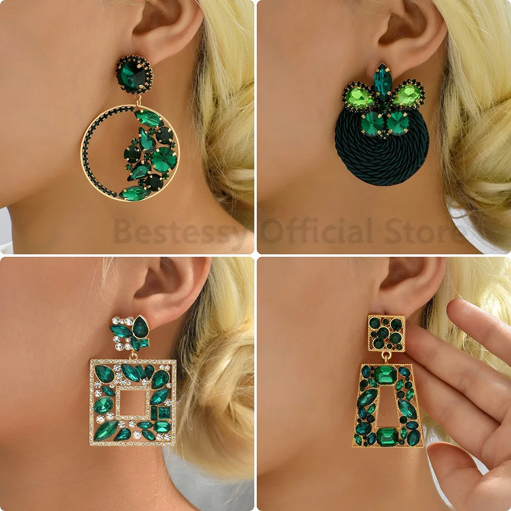 Green Square Round Crystal Long Hanging Tassel Earrings For Women Luxury Party Geometric Pendientes Vintage Jewelry Accessories
Green Square Round Crystal Long Hanging Tassel Earrings For Women Luxury Party Geometric Pendientes Vintage Jewelry Accessories