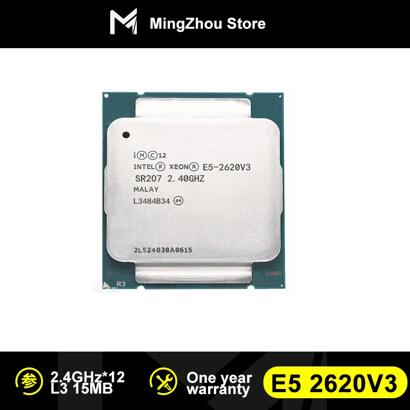 

Intel Xeon E5 2620 V3 SR207 LGA 2011-3 Processore CPU 2.4Ghz 6 Core 85W E5 2620V3 Supporto X99 Scheda Madre