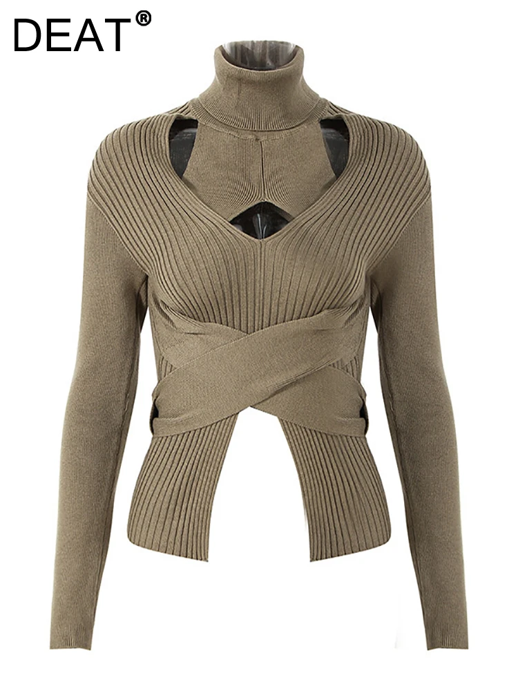 DEAT 2023 new autumn and winter fashion women clothes turtleneck full sleeves hollow out sexy slim high waist knitting top WT266
DEAT 2023 new autumn and winter fashion women clothes turtleneck full sleeves hollow out sexy slim high waist knitting top WT266