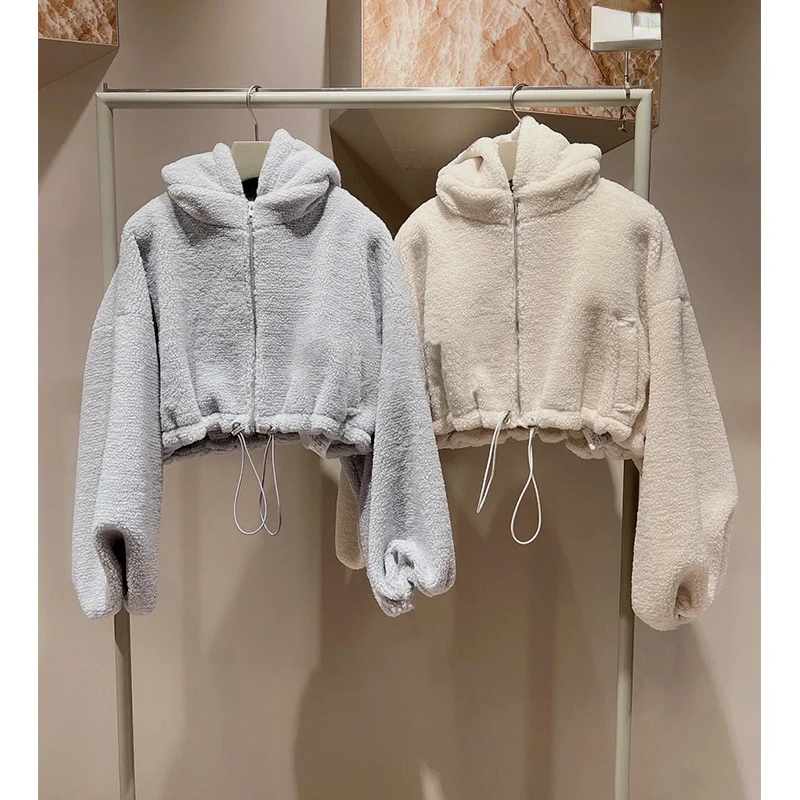 Hooded Collar Solid Color Long Sleeve Chaquetas Zipper Drawstring Coat Autumn Winter Jaqueta Feminina Jacket Japan Y2k
Hooded Collar Solid Color Long Sleeve Chaquetas Zipper Drawstring Coat Autumn Winter Jaqueta Feminina Jacket Japan Y2k