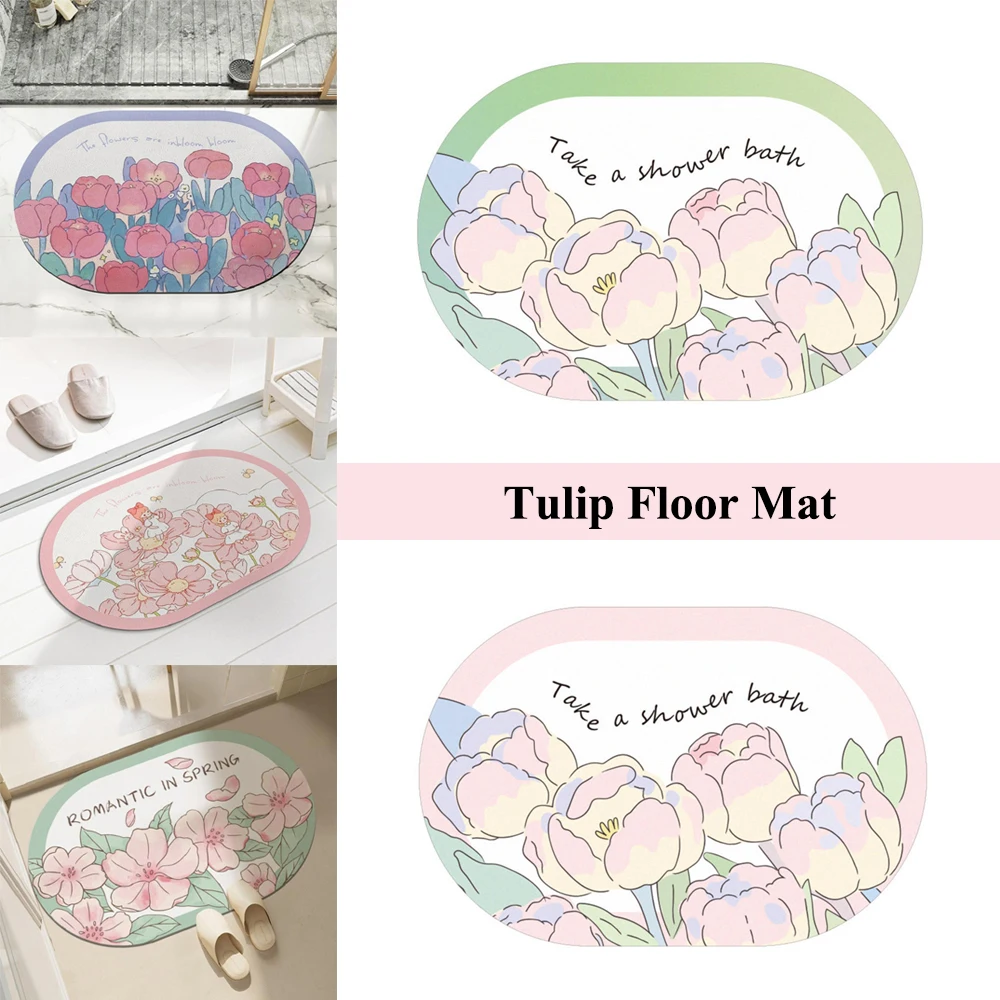 1Pc Tulip Mat Home Bathroom Soft Diatom Mud Mats Toilet Carpet Bedroom Kitchen Absorbent Non-slip Quick-drying Floor Mat 40x60cm
1Pc Tulip Mat Home Bathroom Soft Diatom Mud Mats Toilet Carpet Bedroom Kitchen Absorbent Non-slip Quick-drying Floor Mat 40x60cm