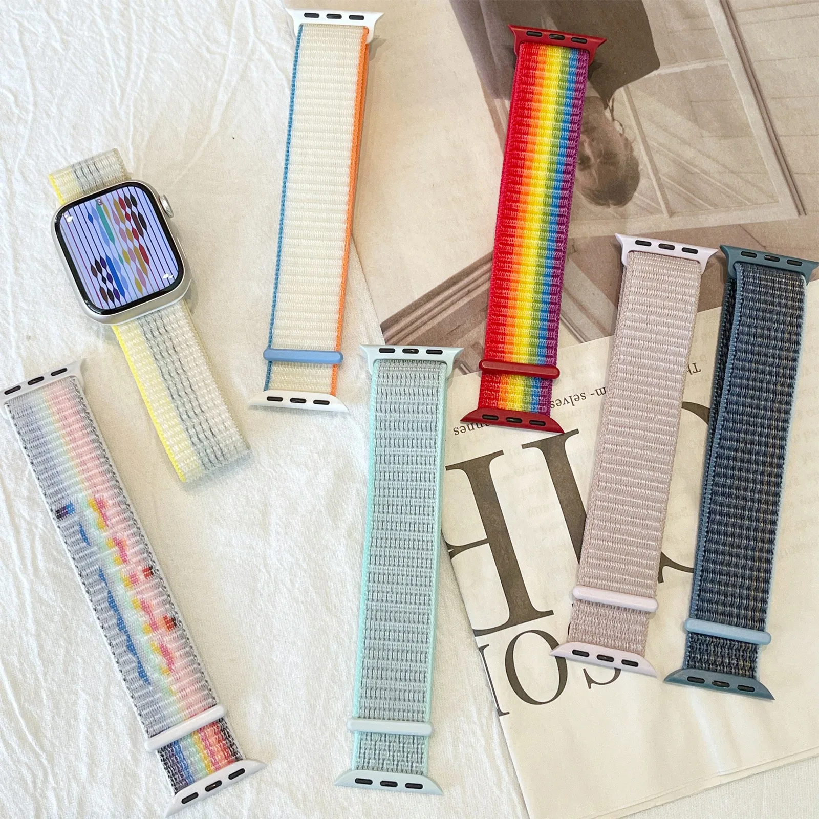 Soft and Comfortable Nylon Loop for Apple Watch Band Ultra 49mm 38mm 40mm42mm 45mm Series 8 7 SE 6 5 4 3 iWatch Braid Strap 44mm
Soft and Comfortable Nylon Loop for Apple Watch Band Ultra 49mm 38mm 40mm42mm 45mm Series 8 7 SE 6 5 4 3 iWatch Braid Strap 44mm