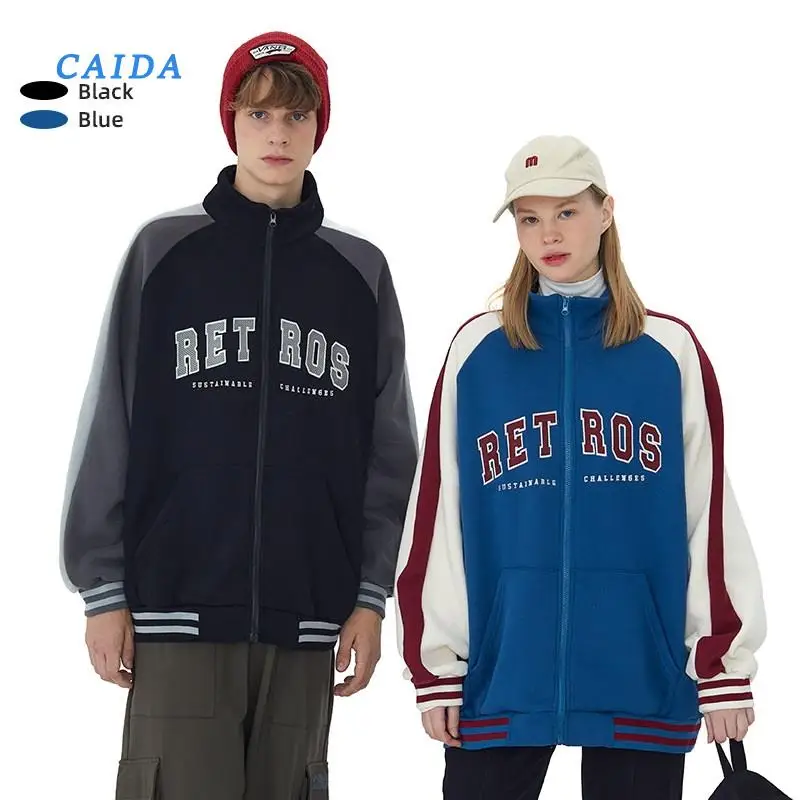 CAIDA Autumn and Winter College Style Stand-up Collar Raglan Sleeves Couple Age Reduction Tops For Men and Women 2021 New
CAIDA Autumn and Winter College Style Stand-up Collar Raglan Sleeves Couple Age Reduction Tops For Men and Women 2021 New