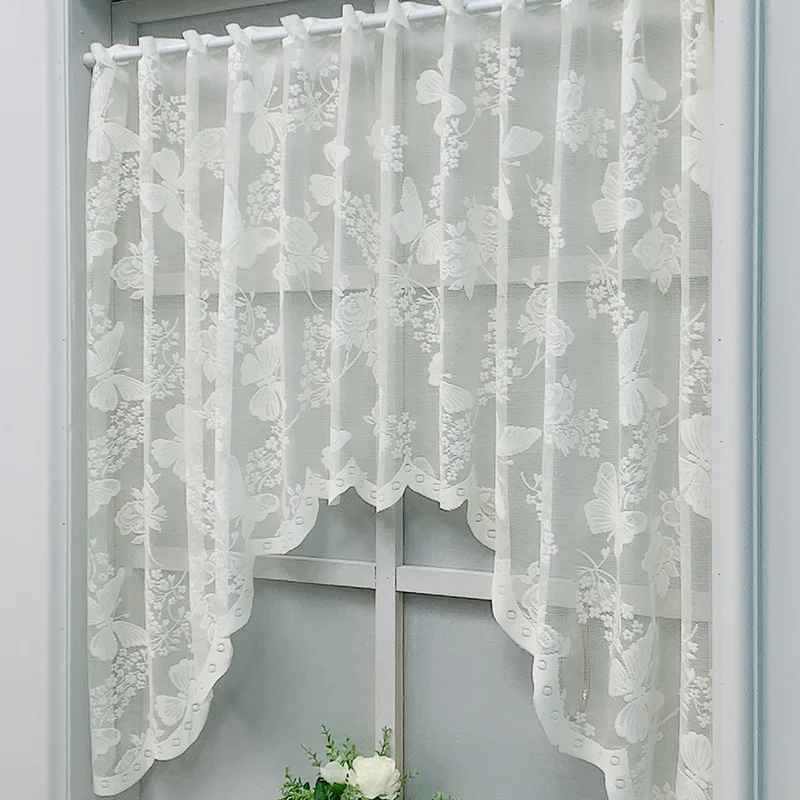 Short Valance American Nordic White Lace Partition Curtain Coffee Curtain Floating Curtain Cabinet Decoration Half Curtain
Short Valance American Nordic White Lace Partition Curtain Coffee Curtain Floating Curtain Cabinet Decoration Half Curtain