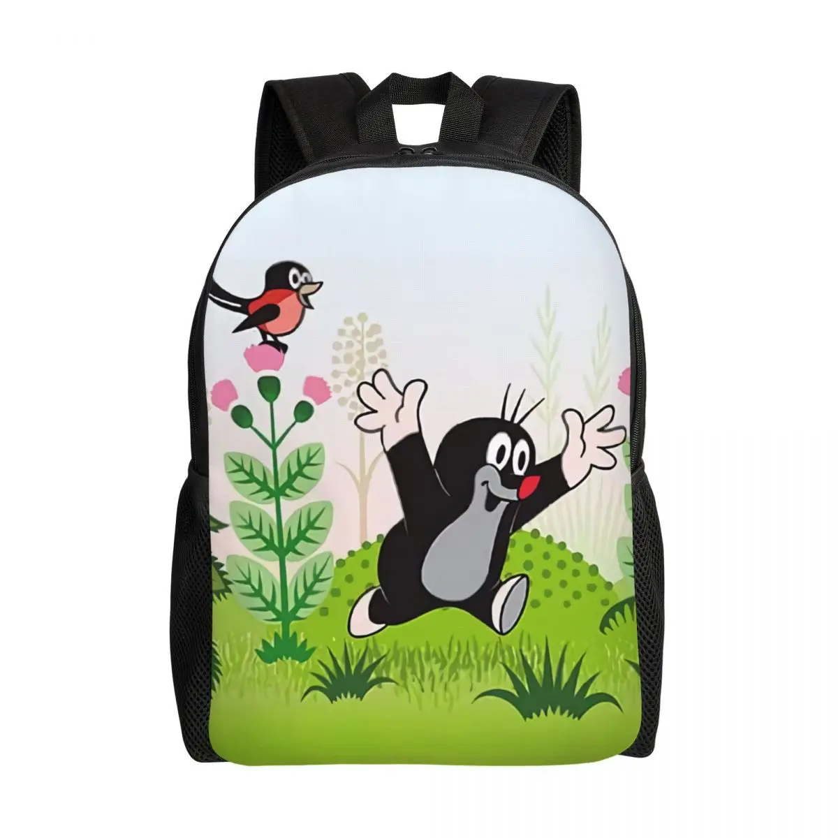 Happy Mole Cartoon Backpacks for Men Women Waterproof College School Krtek Little Maulwurf Bag Print Bookbags
Happy Mole Cartoon Backpacks for Men Women Waterproof College School Krtek Little Maulwurf Bag Print Bookbags