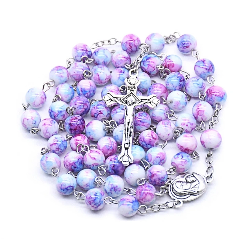 448B Colorful Bead Rosary Necklaces Holy Jewelry Charm Ornaments for Birthday Wedding Festival Party Decor
448B Colorful Bead Rosary Necklaces Holy Jewelry Charm Ornaments for Birthday Wedding Festival Party Decor