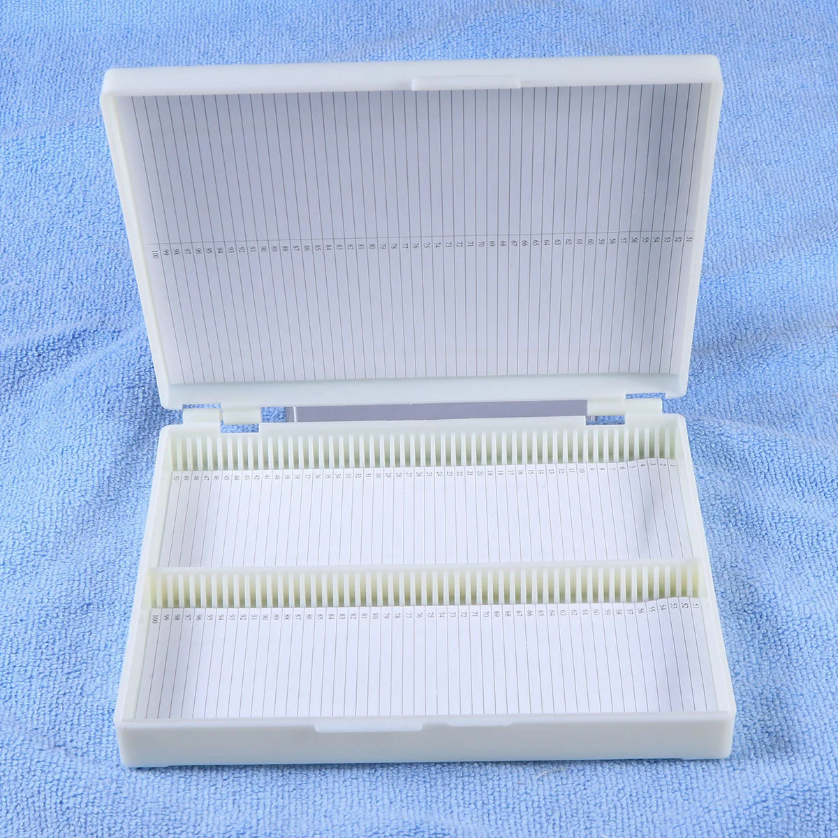 1 Slide Box Professional Slide Box 100 Grid Storage Box Slide Capacity Box for Slide Protection Biological Study
1 Slide Box Professional Slide Box 100 Grid Storage Box Slide Capacity Box for Slide Protection Biological Study