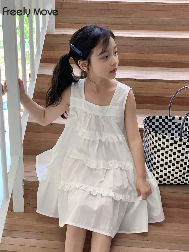 Sweet Girls Dresses 2023 Summer Kids Baby Solid Sleeveless Costumes Party Birthday Princess Vestidos Children Clothing
Sweet Girls Dresses 2023 Summer Kids Baby Solid Sleeveless Costumes Party Birthday Princess Vestidos Children Clothing
