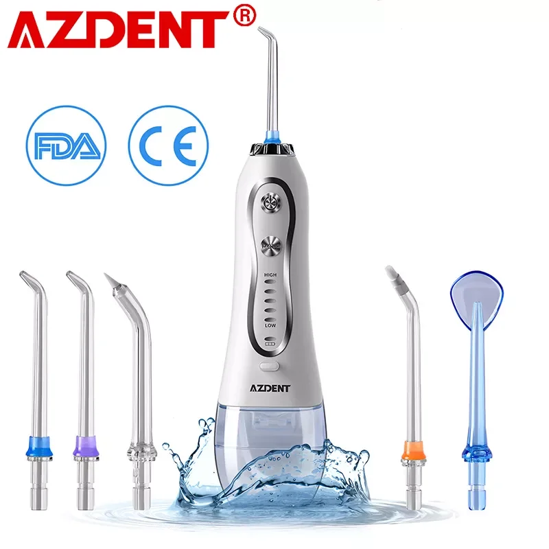 AZDENT Newest HF-6 5Models Electric Oral Irrigator with Travel Bag Cordless Portable Water Dental Flosser
AZDENT Newest HF-6 5Models Electric Oral Irrigator with Travel Bag Cordless Portable Water Dental Flosser