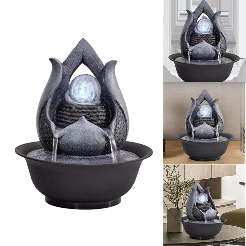 Indoor Electric Tabletop Fountain With LED Lights Decorative Tiered Rock And Waterfall Design Quiet & Soothing
Indoor Electric Tabletop Fountain With LED Lights Decorative Tiered Rock And Waterfall Design Quiet & Soothing