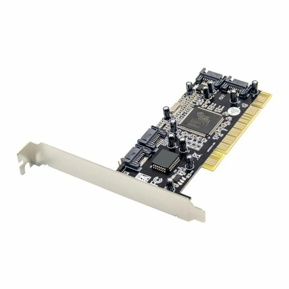 Плата расширения PCI на 4 порта, плата преобразования SATA Sil3114 чипсета RAID Sata, PCI на SATA
Плата расширения PCI на 4 порта, плата преобразования SATA Sil3114 чипсета RAID Sata, PCI на SATA
