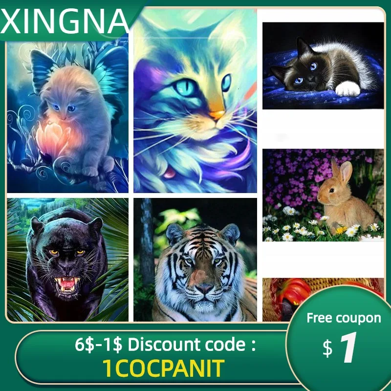 5D DIY Full Diamond Embroidery "Animal" Diamond Painting Cross Stitch Rhinestone Home Decoration
5D DIY Full Diamond Embroidery "Animal" Diamond Painting Cross Stitch Rhinestone Home Decoration