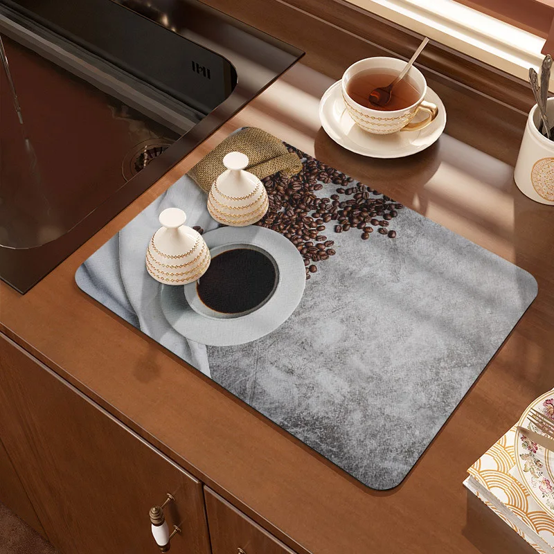 Printed Drain Pad Super Absorbent Dish Drying Mat Fast Drying Drainer Mats Dinnerware Tableware Placemat Kitchen Bathroom Rugs
Printed Drain Pad Super Absorbent Dish Drying Mat Fast Drying Drainer Mats Dinnerware Tableware Placemat Kitchen Bathroom Rugs