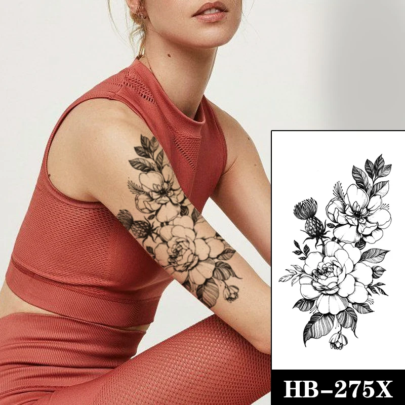 Waterproof Temporary Tattoo Sticker Black Flowers Stamen Bud Jewelry Fake Tattoos Flash Tatoo Arm Legs Body Art for Girl Women
Waterproof Temporary Tattoo Sticker Black Flowers Stamen Bud Jewelry Fake Tattoos Flash Tatoo Arm Legs Body Art for Girl Women