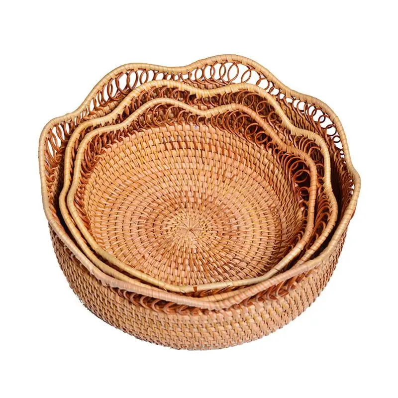 3pcs/set Natural Wicker Woven Fruit Basket Hollow Bread Serving Basket Kitchen Food Vegetable Storage Container Photo Props
3pcs/set Natural Wicker Woven Fruit Basket Hollow Bread Serving Basket Kitchen Food Vegetable Storage Container Photo Props