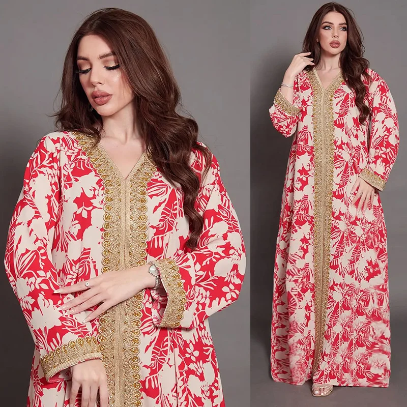 Kaftan Pink Dress Turkey Moroccan Caftan Woman Ramadan Series Muslim Jalabiya Luxury Handmade Diamond Lace Dress Loose Elegant
Kaftan Pink Dress Turkey Moroccan Caftan Woman Ramadan Series Muslim Jalabiya Luxury Handmade Diamond Lace Dress Loose Elegant