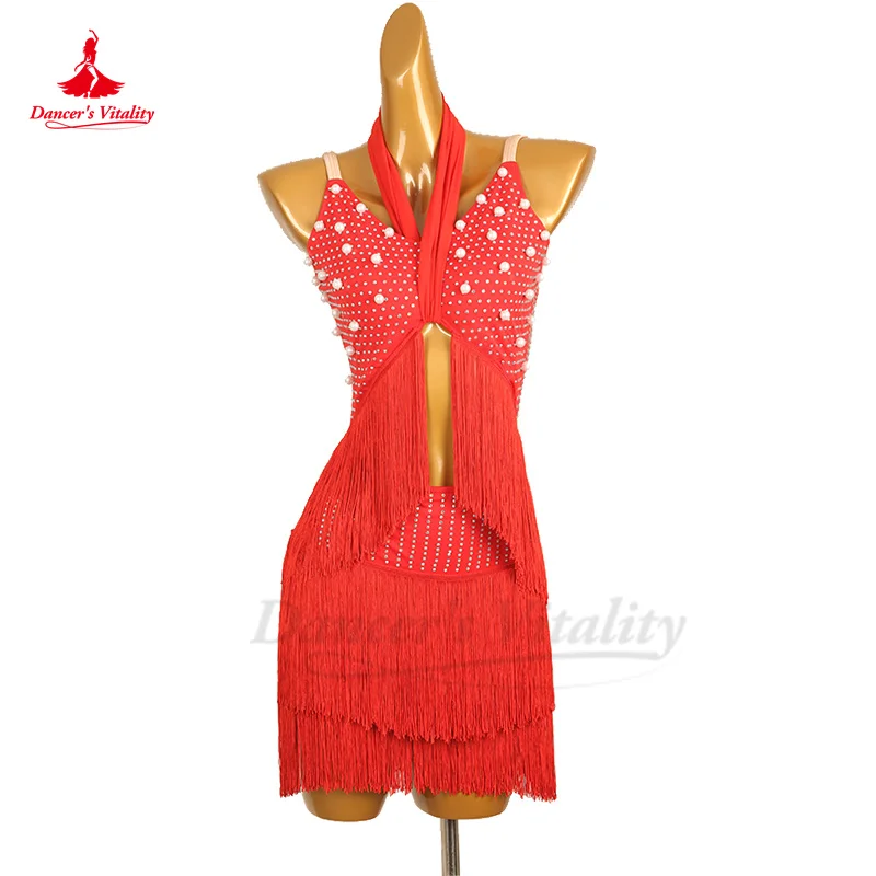 Latin Dance Dress Women Customsized Rumba Chacha Tango Performance Competiton Costume Skirt Adult Child Latin Fringe Dresses
Latin Dance Dress Women Customsized Rumba Chacha Tango Performance Competiton Costume Skirt Adult Child Latin Fringe Dresses