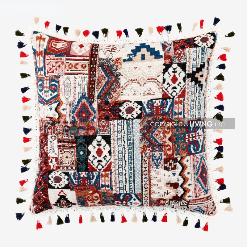 Ethnic Style Jacquard Moroccan Sofa Pillow with The Same Color Hair Ball Fringe Tassel Cushion Cushion Living Room
Ethnic Style Jacquard Moroccan Sofa Pillow with The Same Color Hair Ball Fringe Tassel Cushion Cushion Living Room