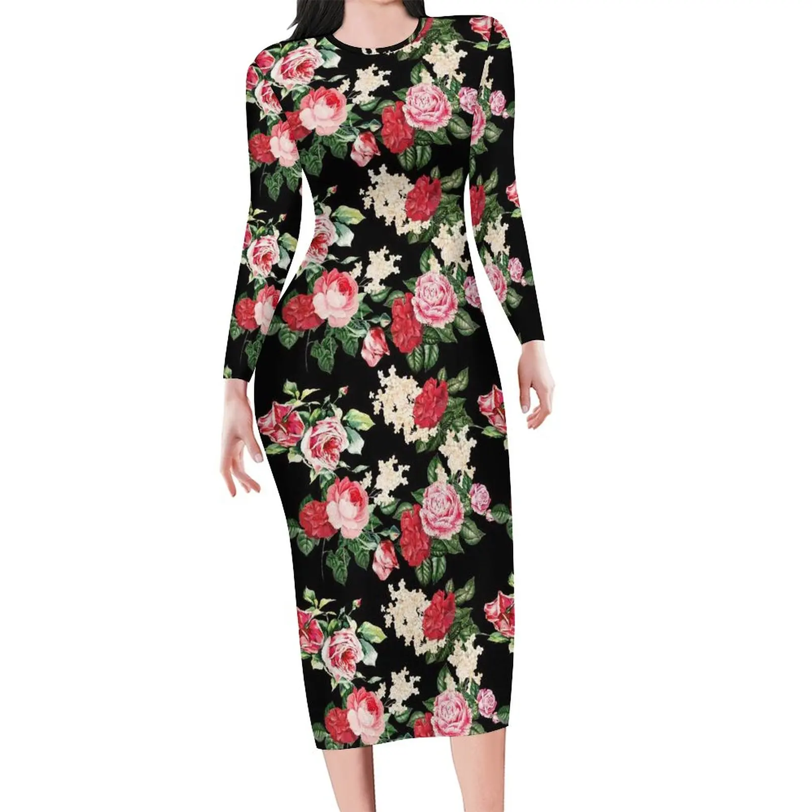 Retro Flower Print Dress Long Sleeve Rose Leaf Fashion Dresses Summer Night Club Bodycon Dress Women Graphic Oversized Vestido
Retro Flower Print Dress Long Sleeve Rose Leaf Fashion Dresses Summer Night Club Bodycon Dress Women Graphic Oversized Vestido