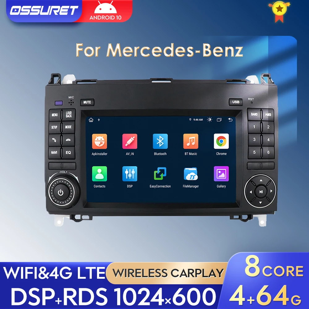 Автомобильный радиоприемник Android 10 стерео Мультимедийный Плеер для Mercedes-Benz