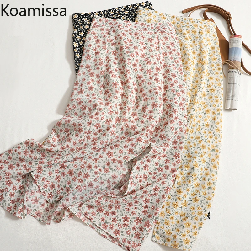 Koamissa Floral Women Chiffon Long Skirt 2022 New Summer Chic Skirts Elastic High Waist Maxi Bottom Thin Vintage Faldas Dropship
Koamissa Floral Women Chiffon Long Skirt 2022 New Summer Chic Skirts Elastic High Waist Maxi Bottom Thin Vintage Faldas Dropship