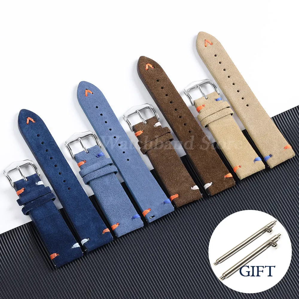 Genuine Leather Bracelet Vintage Soft Watch Band Replace Wristbelt Quick Release Retro Suede Stitching Strap 20mm 22mm 
Genuine Leather Bracelet Vintage Soft Watch Band Replace Wristbelt Quick Release Retro Suede Stitching Strap 20mm 22mm