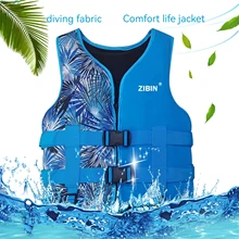 Neoprene Life Jacket Adjustable Adult Children Buoyancy Vest Water Sport Boating Life Vest for Outdoor Swimming Sea Fishing