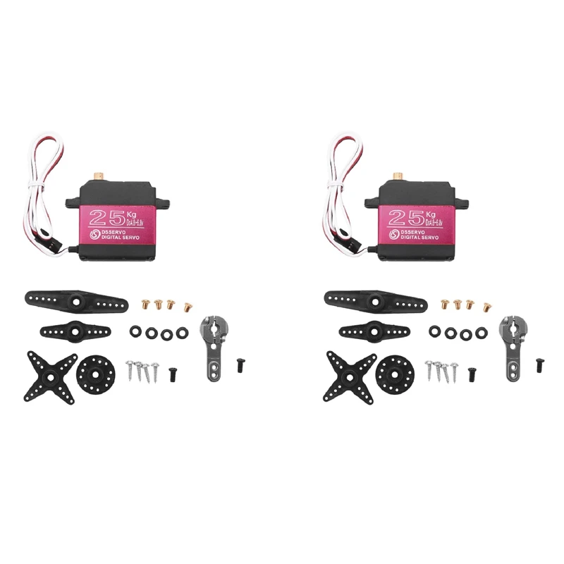 2X 25KG Digital Servo Full Metal Gear High Torque Waterproof For RC Car Crawler Robot Control Angle 270°
2X 25KG Digital Servo Full Metal Gear High Torque Waterproof For RC Car Crawler Robot Control Angle 270°