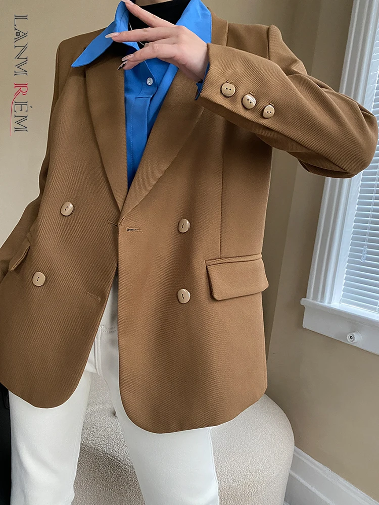 LANMREM Korean Style Solid Blazers Coat For Women Notched Long Sleeve Double Breasted Elegant Outwear 2023 New Spring 2Q1312
LANMREM Korean Style Solid Blazers Coat For Women Notched Long Sleeve Double Breasted Elegant Outwear 2023 New Spring 2Q1312