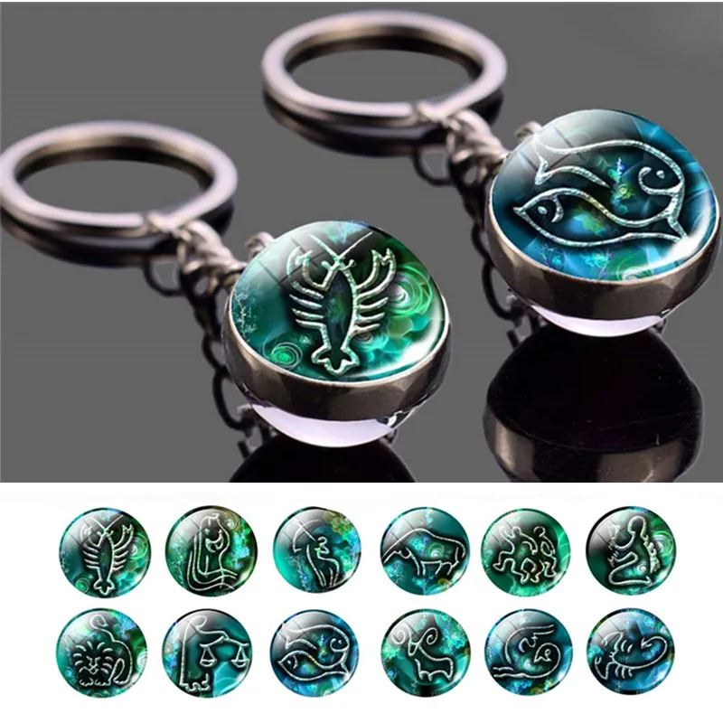 Creative 12 Zodiac Sign Keychain Sphere Ball Crystal Key Rings Scorpio Leo Aries Constellation Birthday Gift for Women and Men
Creative 12 Zodiac Sign Keychain Sphere Ball Crystal Key Rings Scorpio Leo Aries Constellation Birthday Gift for Women and Men